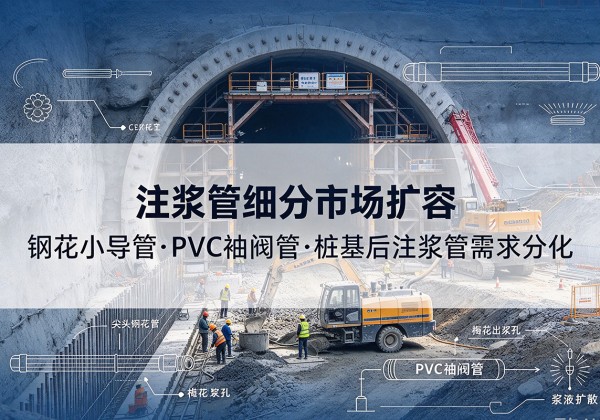 伍家岗注浆管细分市场扩容，隧道钢花小导管、PVC 袖阀管、桩基后注浆管需求分化